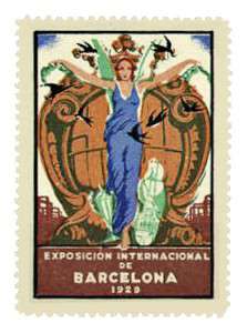 Promotional "cinderella stamp", Spain, 1929: Barcelona Expo.