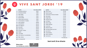 Directos autores Sant Jordi 2019