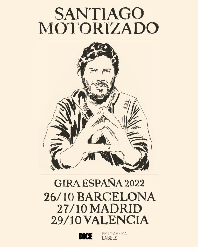 Santiago Motorizado vuelve a nuestro país con su proyecto en solitario 26, 27 y 29 de octubre