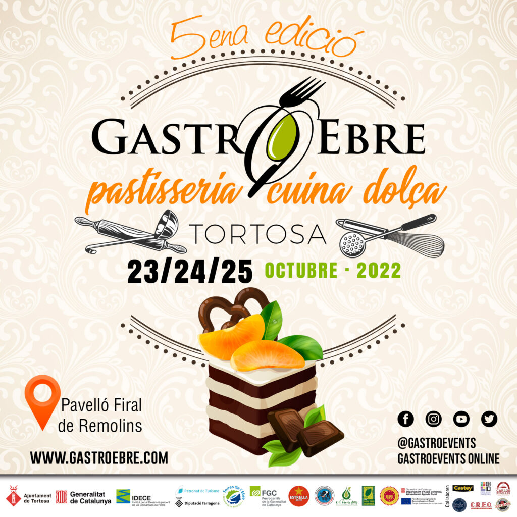 Todo a punto para la 5a edición de GastroEbre, la cita más dulce del calendario gastronómico del 23 al 25 de octubre en Tortosa,