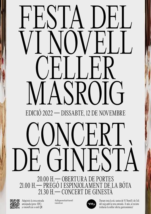 El pròxim 12 de novembre, el Celler Masroig torna a celebrar la seva tradicional Festa del Vi Novell