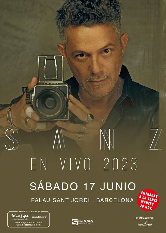 ALEJANDRO SANZ ¡VUELVE LA GIRA ‘SANZ EN VIVO’ EN 2023! SÁBADO 17 DE JUNIO DE 2023 PALAU SANT JORDI – BARCELONA