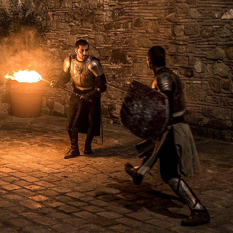 Cena, espectáculo medieval y visita al Palacio Requesens