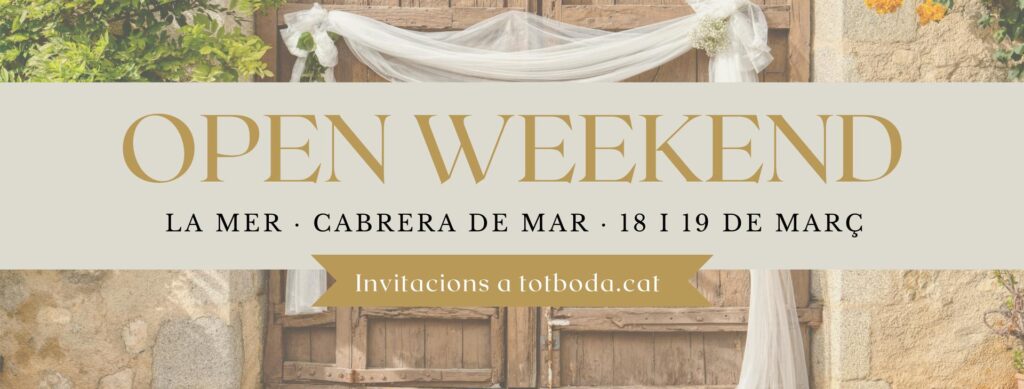 OPEN WEEKEND  El nuevo evento para parejas de TOT BODA EXPERIENCE 18 y 19 de marzo