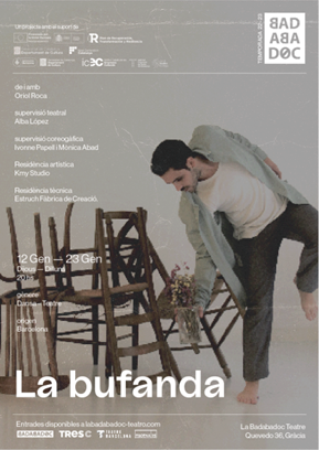 La bufanda entrellaça dansa i teatre a La Badabadoc per parlar-nos d’amor, ruptures, dependència emocional i autoestima :: del 12 al 23 de gener (funcions de dijous a dilluns, a les 20h)