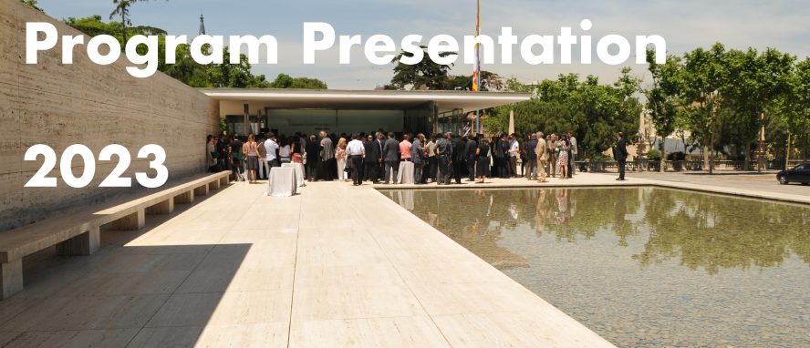 PRESENTACIÓN ACTIVIDADES 2023 Fundació Mies van der Rohe