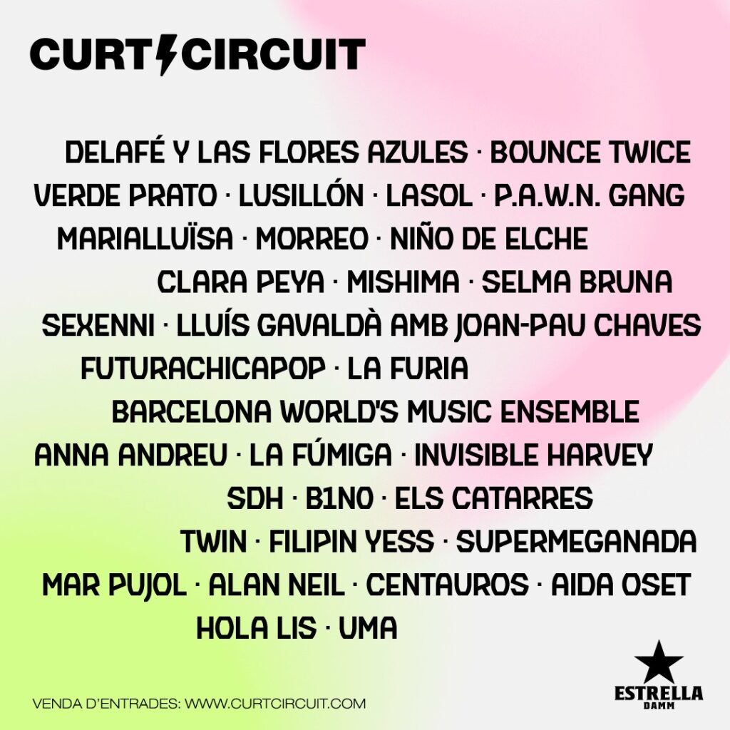 Delafé y Las Flores Azules, Els Catarres, Clara Peya, Niño de Elche, Mishima, La Furia, Lluís Gavaldà, La Fúmiga i més a la 11a edició de Curtcircuit! a partir del 3 de març