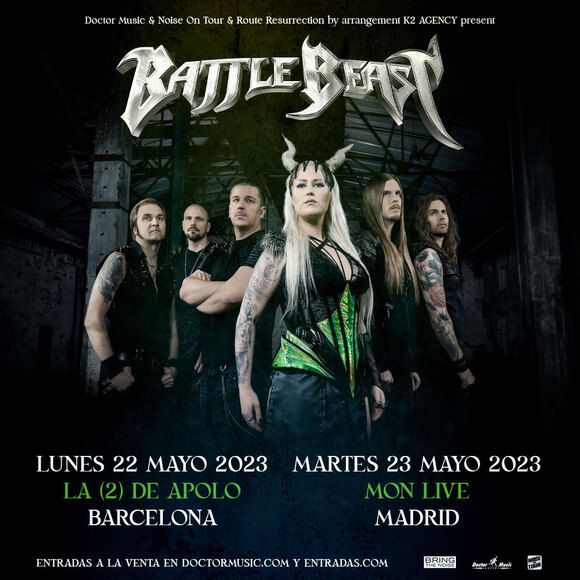 ¡Battle Beast vuelve a Barcelona y Madrid! 22 y 23 de mayo
