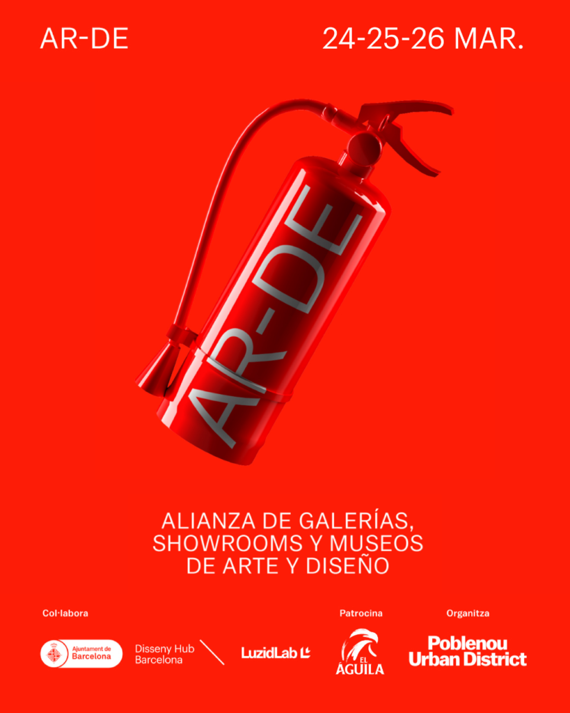 Poblenou Urban District celebra la 4ª edición del AR-DE, el circuito artístico por galerías, showrooms y museos de Poblenou, del 24 al 26 de marzo.