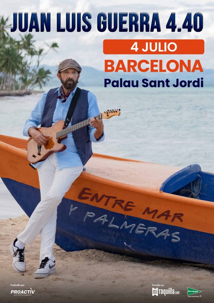 JUAN LUIS GUERRA ACTUARÁ EN BARCELONA, EN EL PALAU SANT JORDI, EL PRÓXIMO 4 DE JULIO 2023