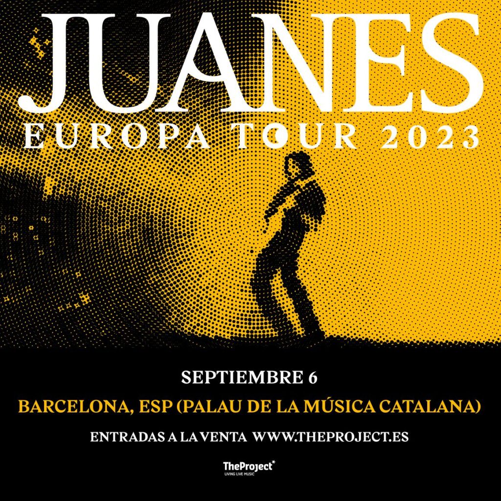 JUANES ACTUARÁ EL 6 DE SEPTIEMBRE EN EL PALAU DE LA MÚSICA CATALANA
