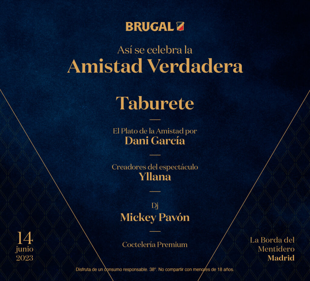 14 de junio: Taburete, Dani García e Yllana en ‘Celebrando la Amistad Verdadera’ de Ron Brugal