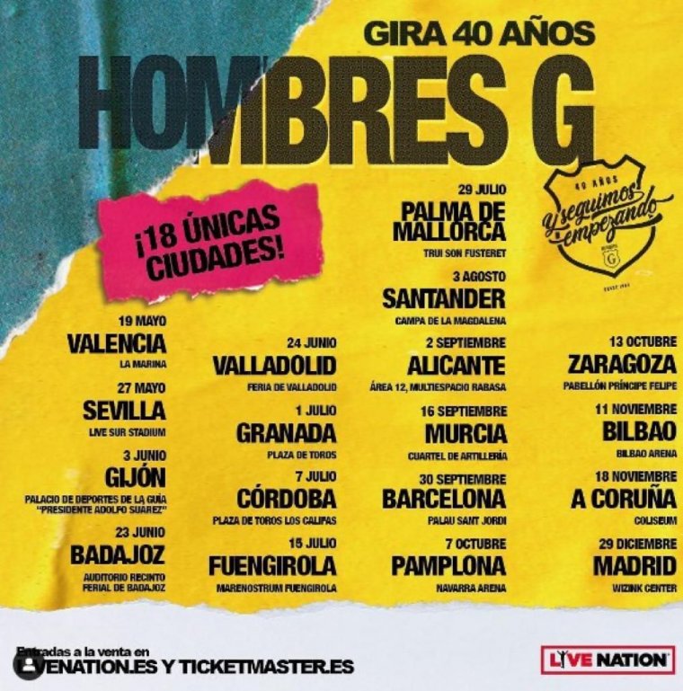 ¡HOMBRES G ARRANCA ESTA SEMANA SU GIRA MÁS ESPERADA!