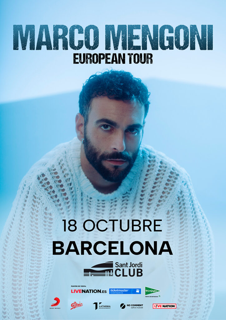 Marco Mengoni vuelve a Barcelona este 18 de octubre de 2023 – Sant Jordi Club, Barcelona