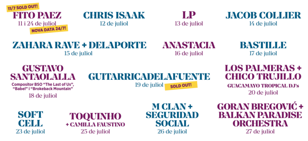 Anastacia, Fito Paez, Guitarricadelafuente, LP, Jacob Collier, Soft Cell y LP encabezan el cartel de ALMA Festival, que empezará el 11 de julio hasta el 27