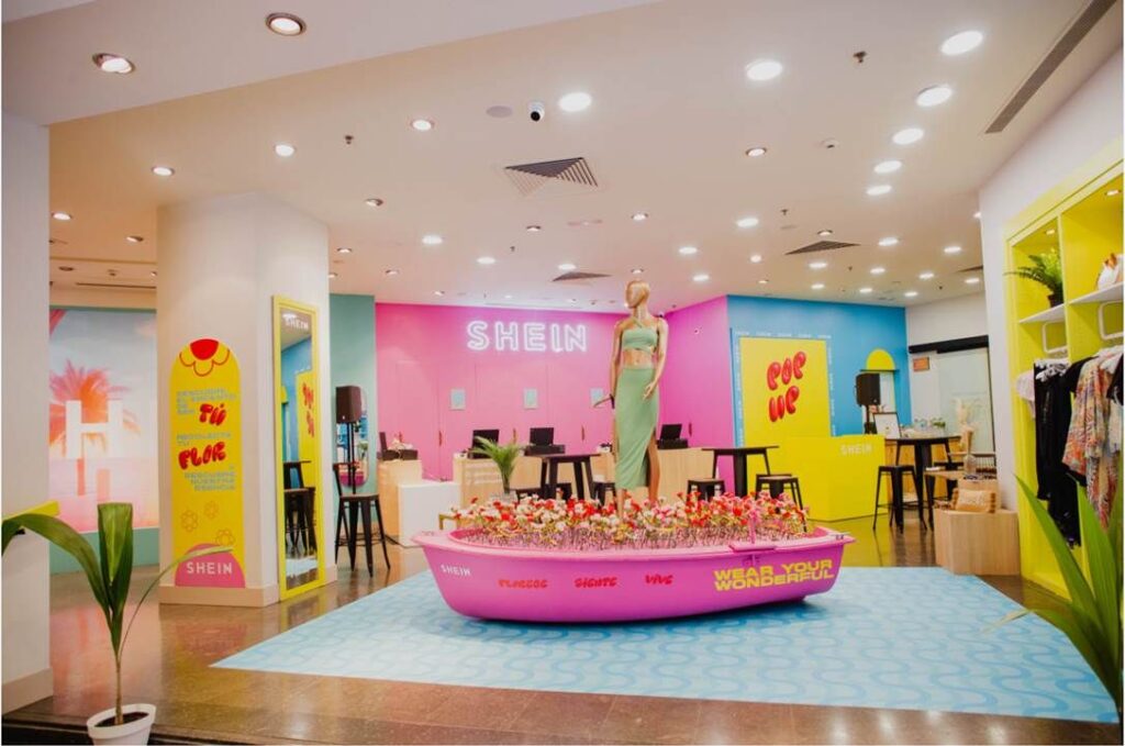 Nuevas categorías de producto en la nueva pop up store de SHEIN en Barcelona