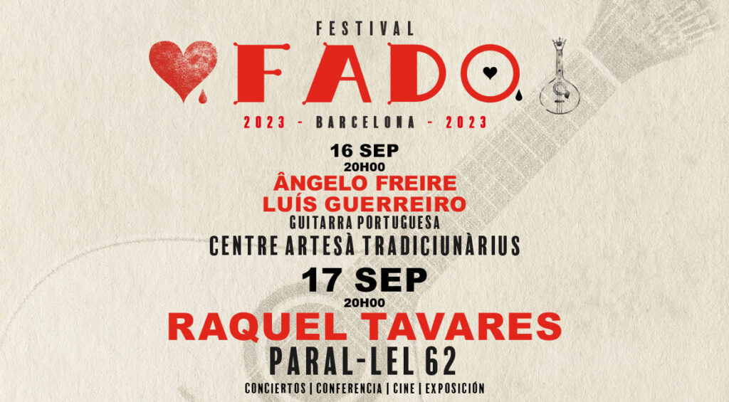 El Festival de Fado vuelve a Barcelona: música, cine y guitarra portuguesa 16 y 17 de septiembre.