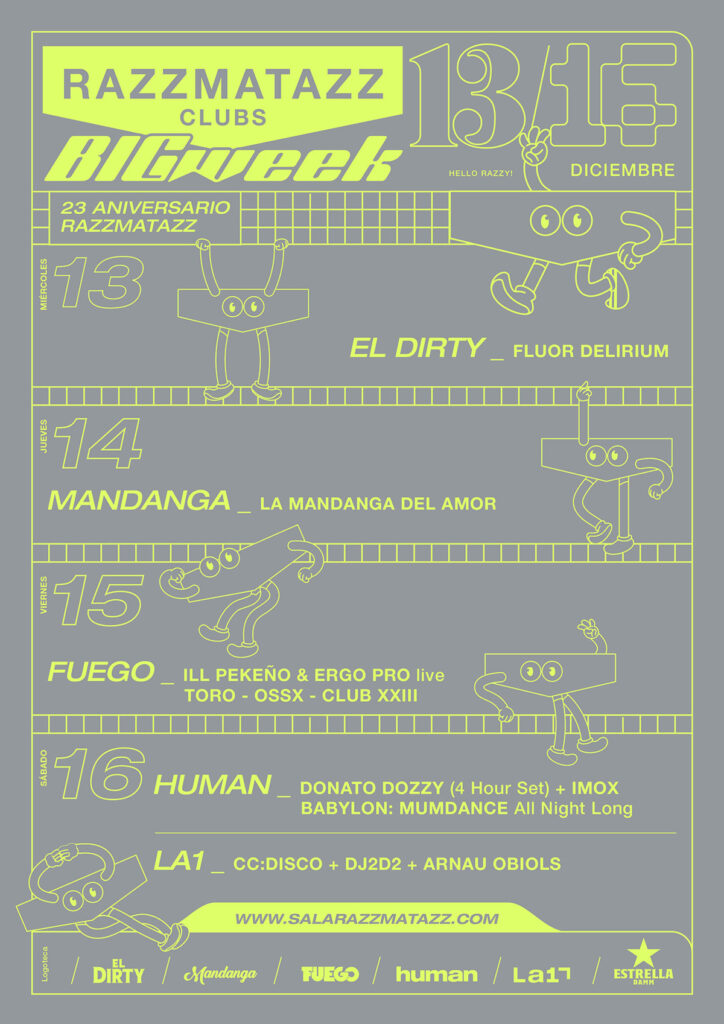 BIG WEEK 23 DEL 13 AL 17 DE DICIEMBRE 23 ANIVERSARIO RAZZMATAZZ