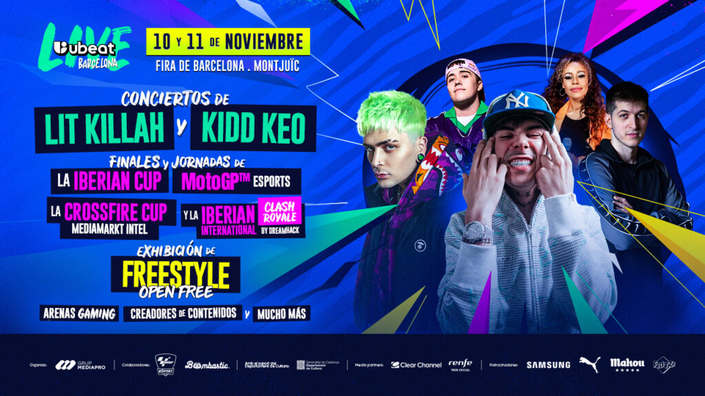 Lit Killah y Kidd Keo actuarán en ubeat LIVE, el festival de entretenimiento que se celebrará en Barcelona el 10 y 11 de noviembre