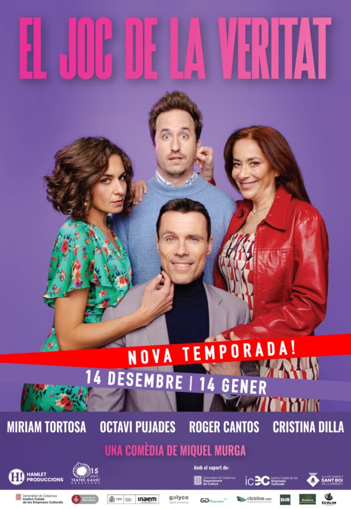 El Joc de la Veritat ,Teatre Gaudí del 14 de desembre al 14 de gener