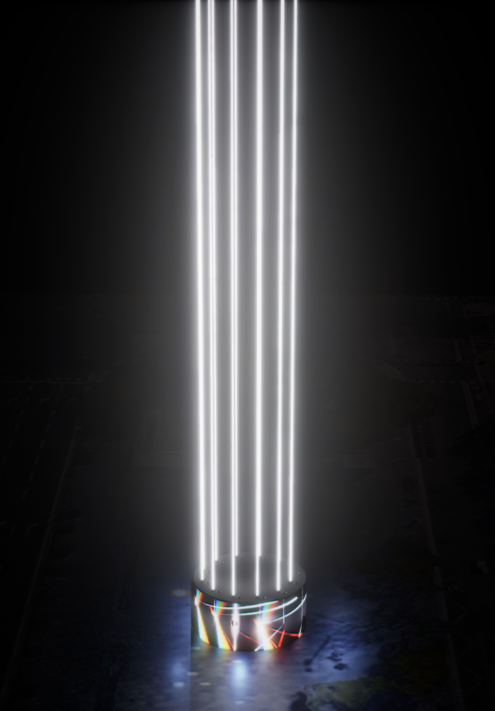 Sónar invitará a explorar la luz del solsticio con una espectacular columna luminosa interactiva en el corazón de Barcelona entre el 16 y el 29 de diciembre