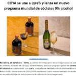 COYA se une a Lyre’s y lanza un nuevo programa mundial de cócteles 0% alcohol