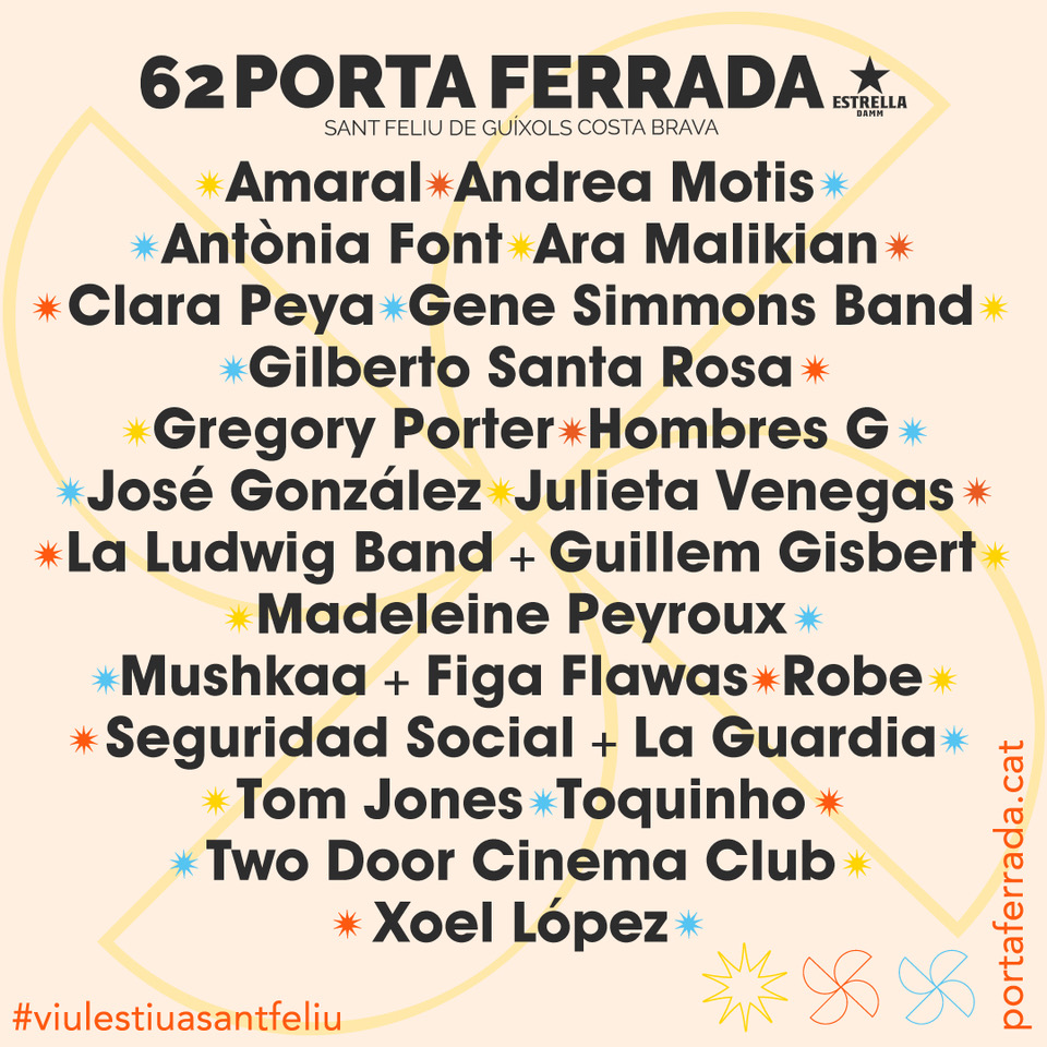 El 62 Festival de la Porta Ferrada llega con 13 artistas internacionales exclusivos y 20 artistas debutantes del 5 de julio al 20 de agosto