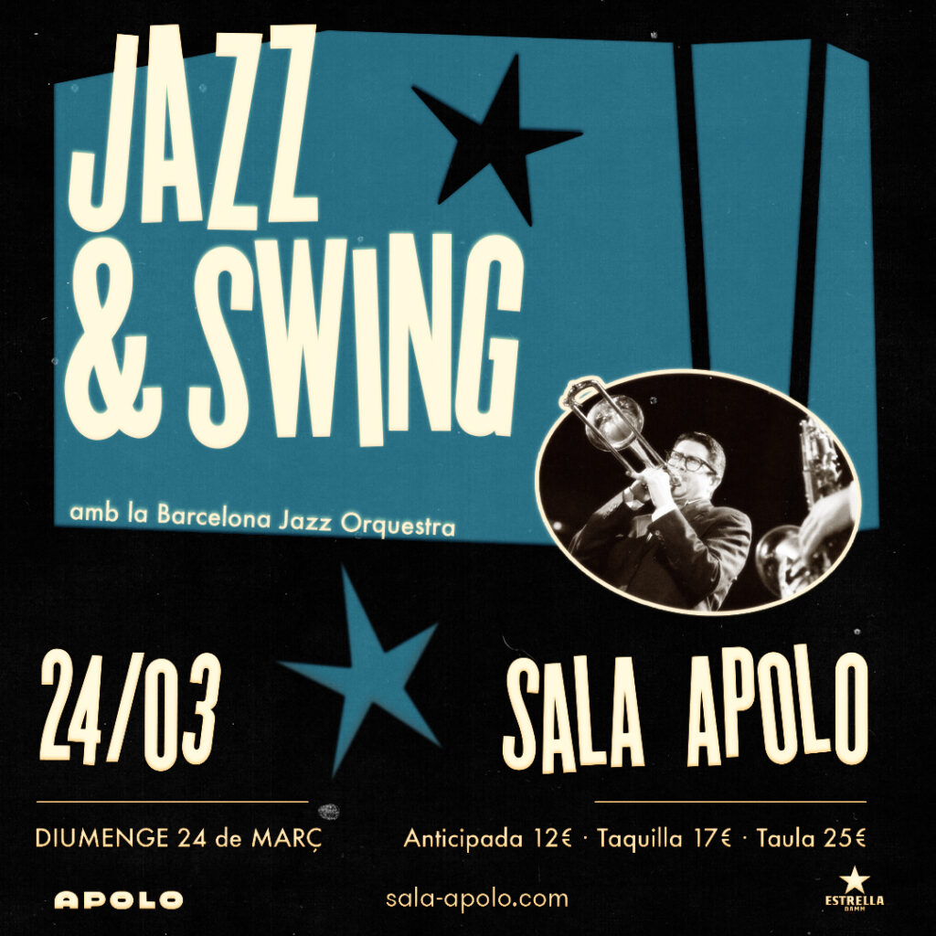 Jazz & Swing estrena sesión matinal en Sala Apolo con la Barcelona Jazz Orquestra el 24 de marzo