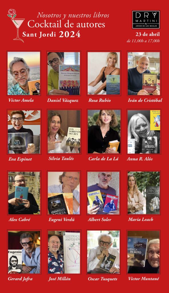 III COCKTAIL DE AUTORES para la diada de SANT JORDI 2024 en Barcelona