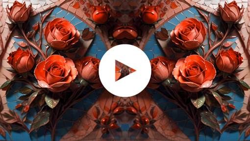 La Sagrada Familia instala una proyección de arte digital creada con IA por Sant Jordi Rosa, Rosae es una pieza audiovisual creada con inteligencia artificial que se podrá ver del 22 al 27 de abril