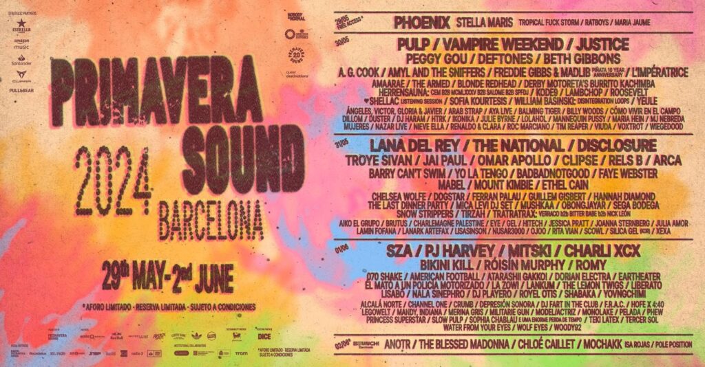 PRIMAVERA SOUND BARCELONA 2024 Jornada Inaugural by Estrella Damm 29 de mayo
