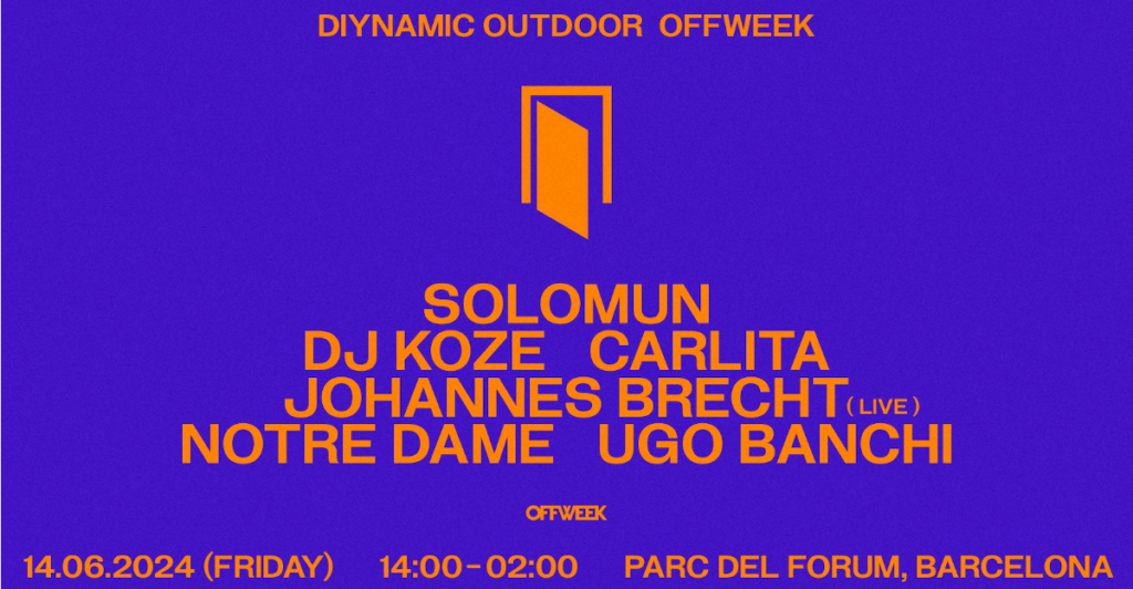 OFFWEEK Festival vuelve al Parc del Fòrum los días 14 y 15 de junio con Diynamic y Afterlife