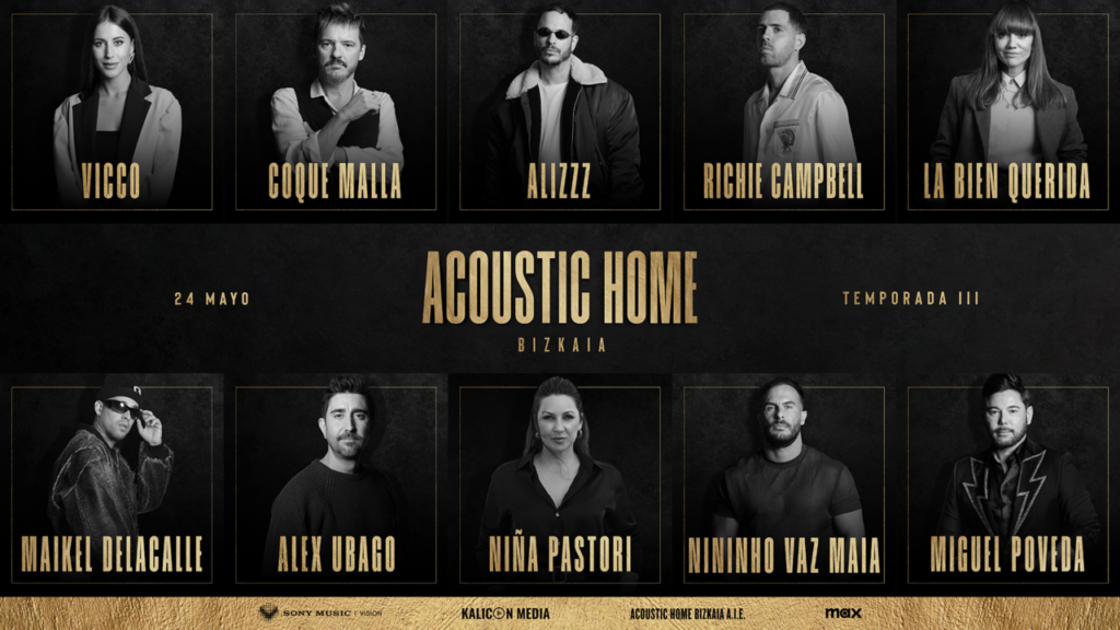 La tercera temporada de ACOUSTIC HOME llega a Max el 24 de Mayo con Niña Pastori, Vicco, Coque Malla, Álex Ubago y muchos más artistas