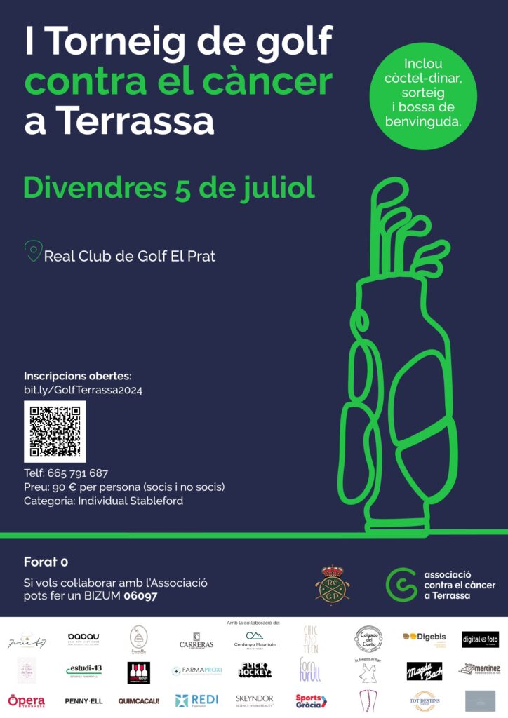 L’Associació contra el càncer a Terassa organitza un Torneig de Golf Solidari 5 de juliol