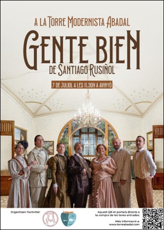 La Torre Modernista Abadal, esceneri teatral per a la representació de «Gente Bien» el 7 de juliol