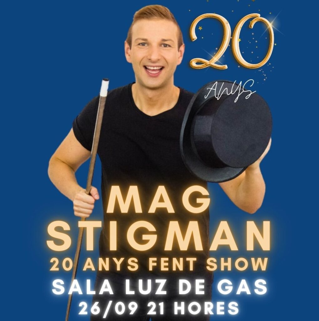El Mag Stigman celebra en la Sala Luz de Gas 20 años encima de los escenarios 26 de septiembre