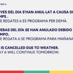 La Llegada de un frente de tormenta cancela la sexta jornada de la LOUIS VUITTON CUP