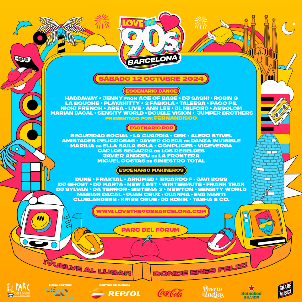 El mayor evento en el mundo dedicado a revivir la música de los 90 se da cita el 12 de octubre en el Parc del Forum