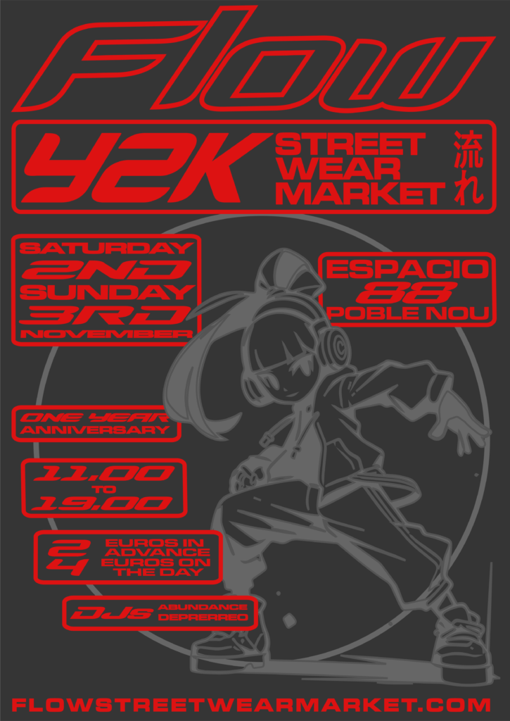 Flow: Y2K Streetwear Market celebre su primer aniversario sábado 2 y domingo 3 de noviembre en Espacio 88, Poblenou