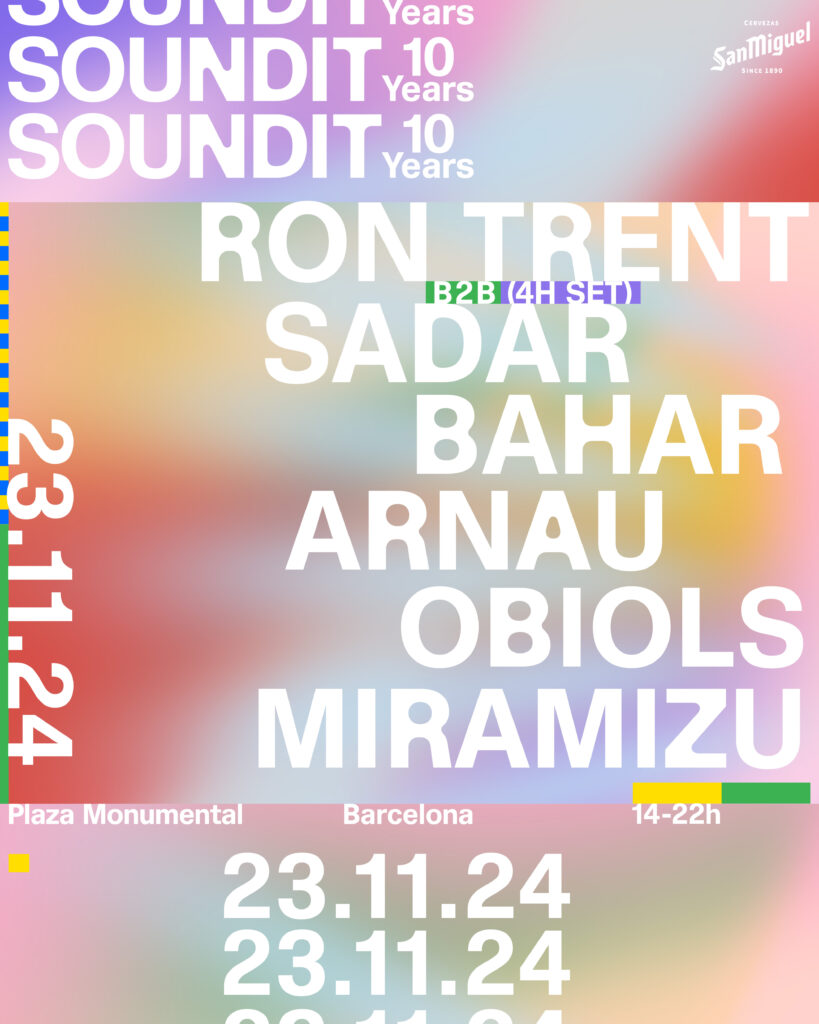 SOUNDIT vuelve esta sábado 23 de noviembre con el b2b épico de Ron Trent y Sadar Bahar