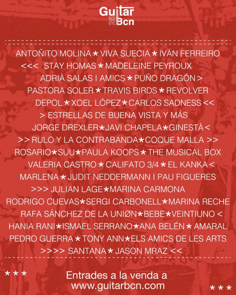 EL FESTIVAL GUITAR BCN CELEBRA SU EDICIÓN 35 a partir del 17 de diciembre