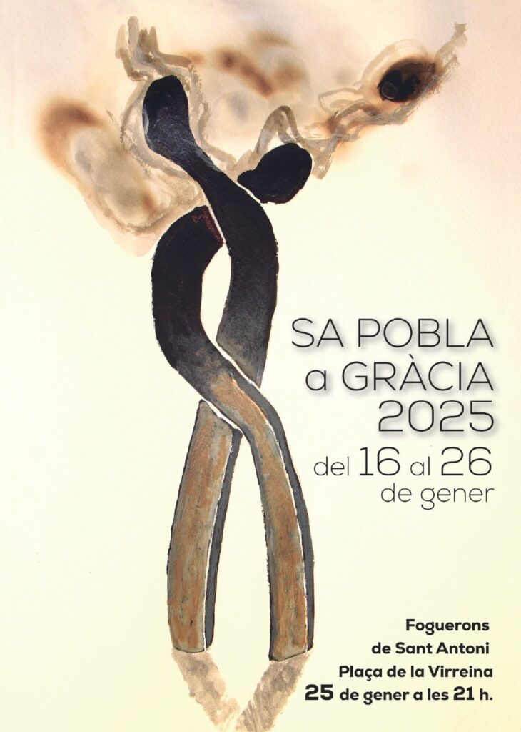 Foguerons a carrers i places de Gràcia 25 de gener