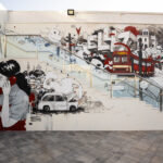 SOM Multiespai rinde tributo al emblemático movimiento vecinal de Nou Barris con un mural inspirado en «El 47»