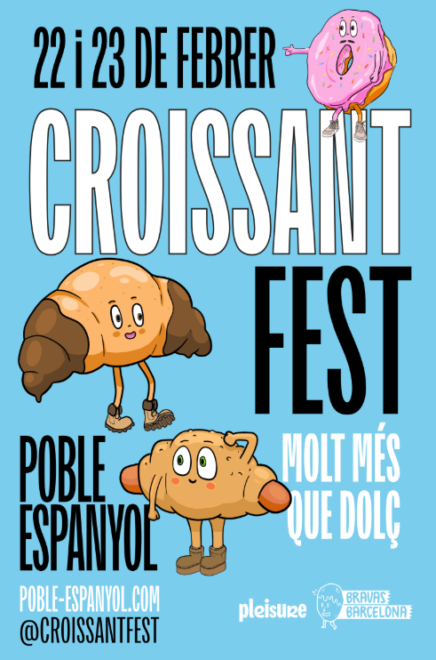 El fin de semana del 22 y 23 de febrero, el Poble Espanyol acoge la primera edición del Croissant Fest