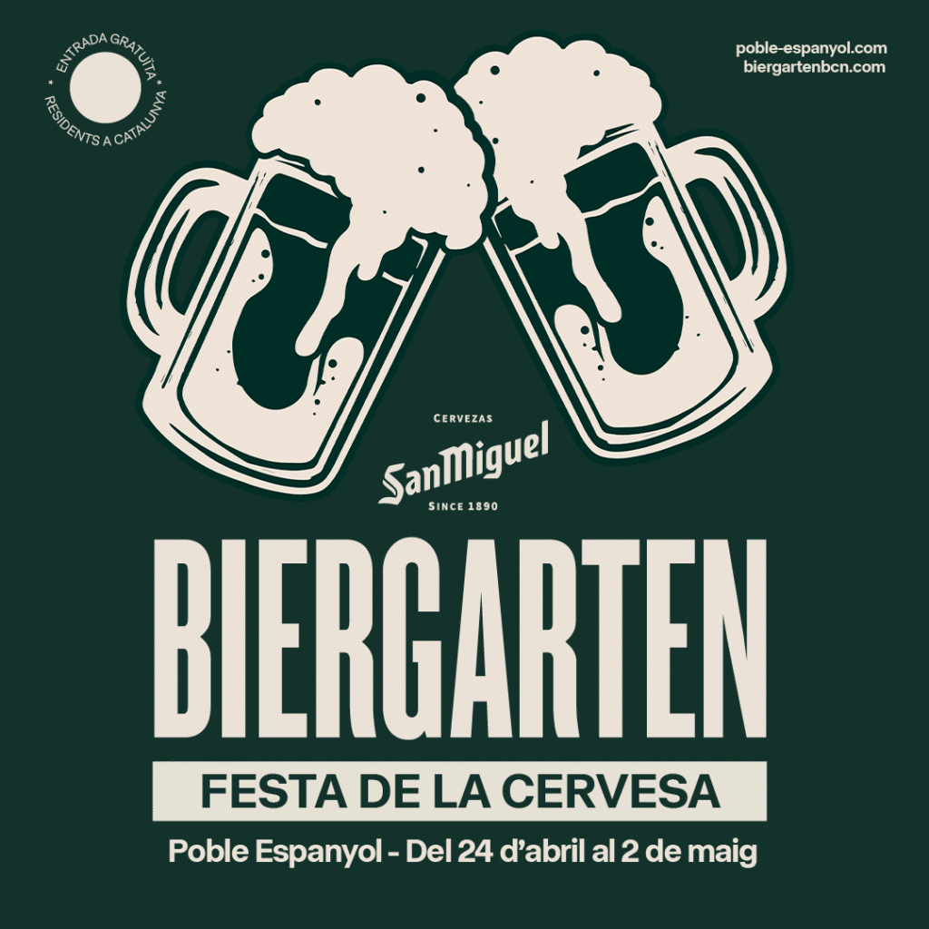 La San Miguel Biergarten del Poble Espanyol arriba aquesta primavera a la seva quinzena edició del 25 d’abril al 4 de maig