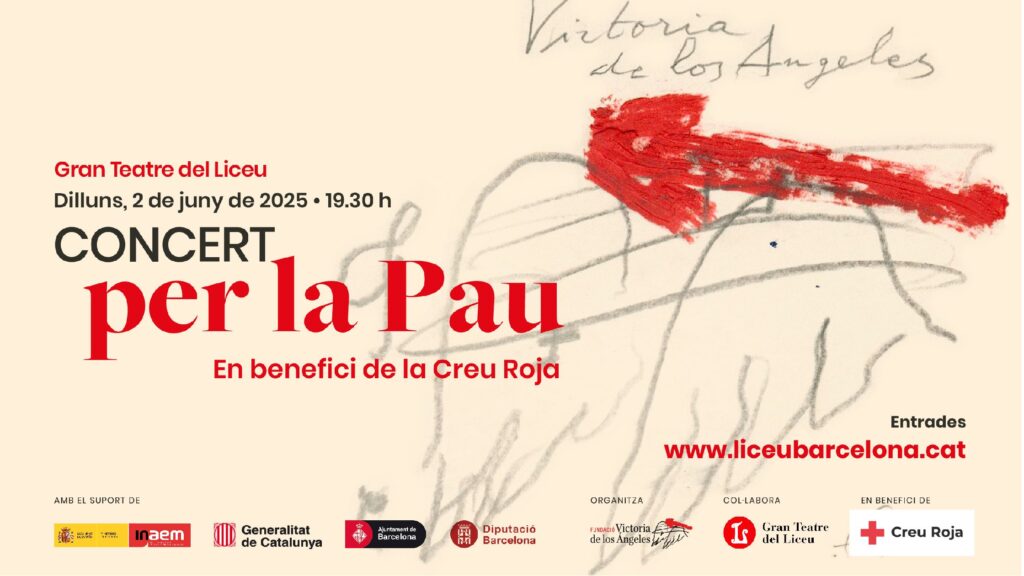 El Liceu acull el Concert per la Pau 2025, un cant col·lectiu d’artistes I institucions el 2 de juny