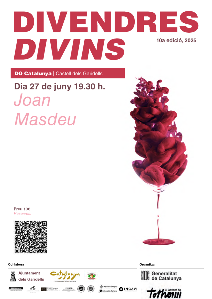 La Denominació d’Origen Catalunya serà l’encarregada de donar el tret de sortida a la desena edició del cicle ‘Divendres DiVins’, el dia 27 de juny