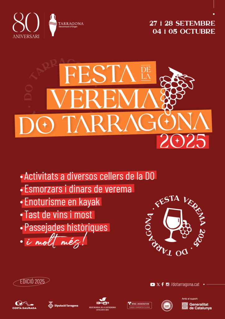 La Denominació d’Origen Tarragona organitza, a finals de setembre i principis d’octubre, una nova edició de la Festa de la Verema