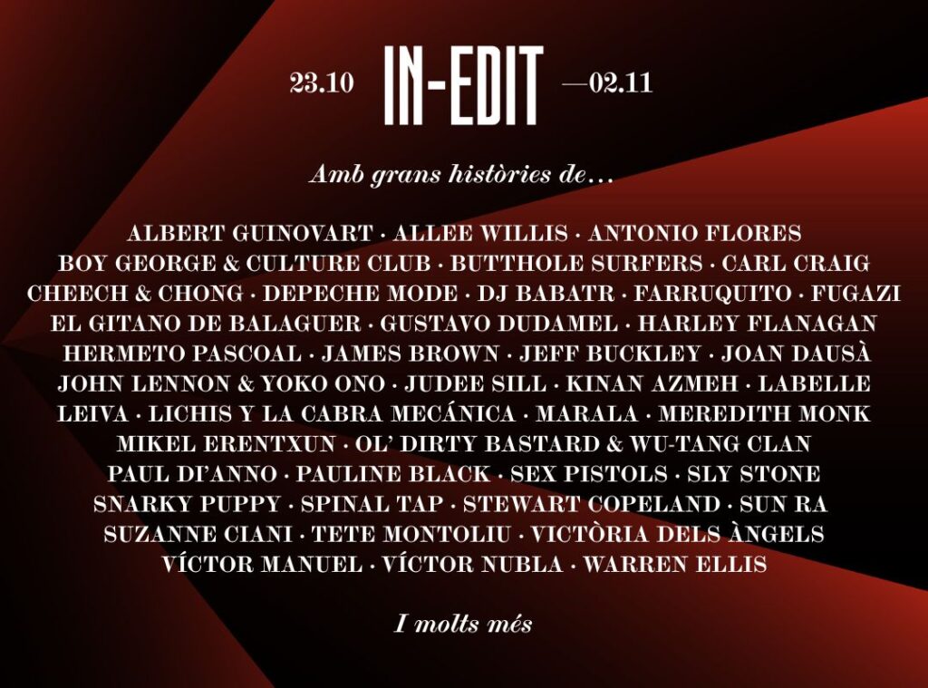 In-Edit Barcelona presenta la programación de su 23ª edición del 23 de octubre al 2 de noviembre