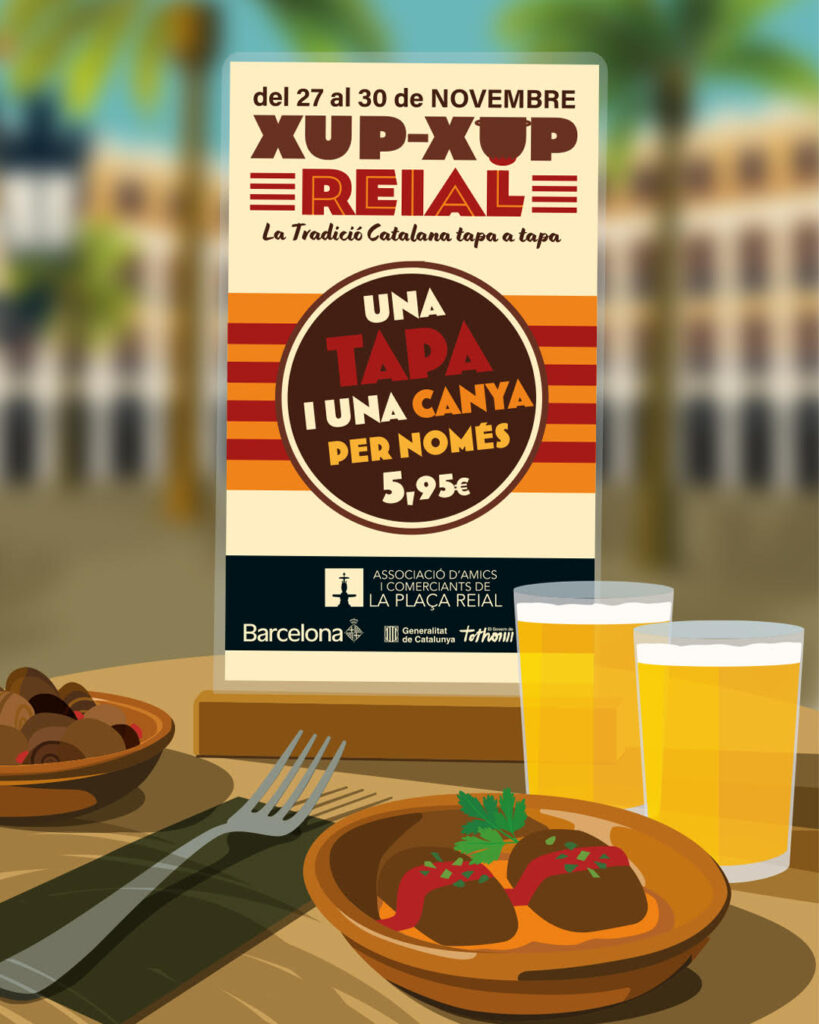 La Plaça Reial cocina la tradición catalana de tapa en la ruta gastronómica ‘Xup-Xup Reial del 27 al 30 de noviembre